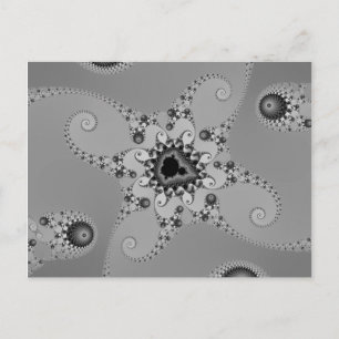 Cartão Postal Cartão-postal de polvos em tons de cinza