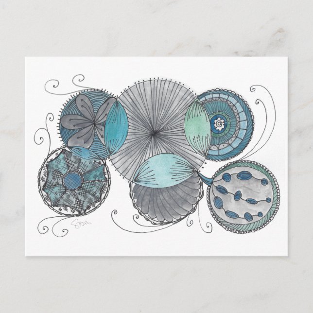 Cartão Postal Cartão-postal de porta circular (Frente)