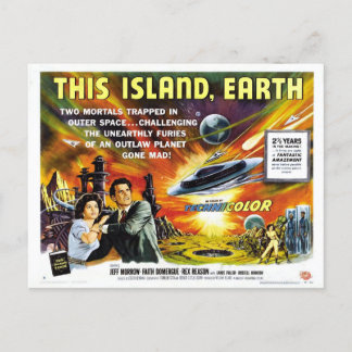 Cartão Postal Cartão-postal de Poster de Filme Clássico da Ilha