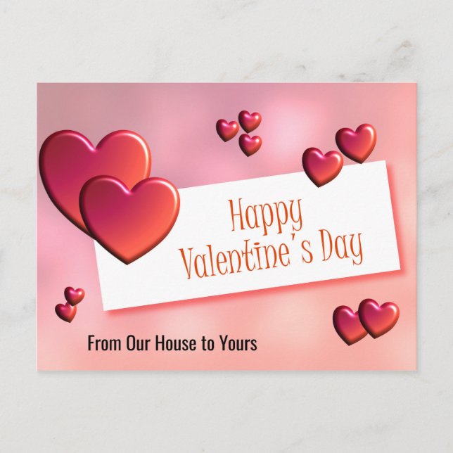 Cartão Postal Cartão-postal de Posto de feliz dia de os namorado (Frente)