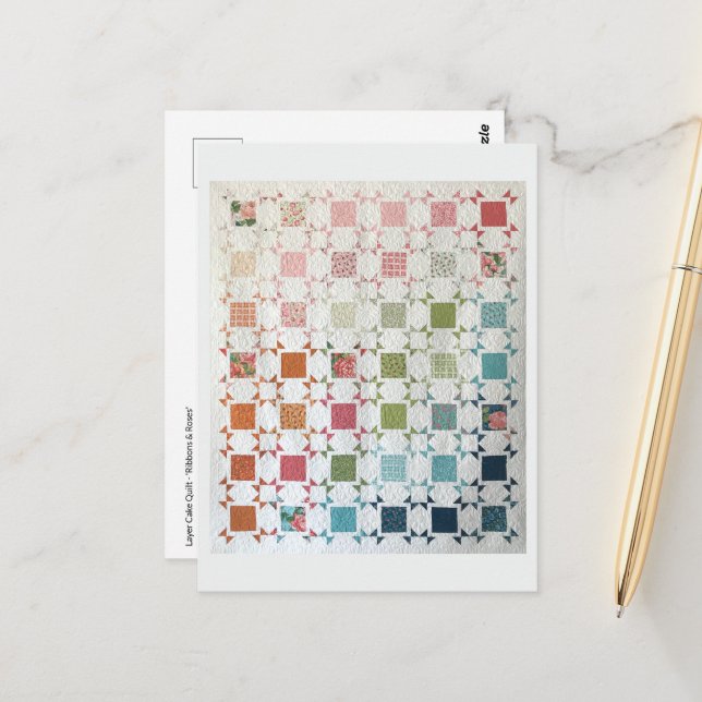 Cartão Postal Cartão-postal de preenchimento de fitas e Rosas (Frente/Verso In Situ)