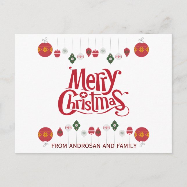 Cartão Postal Cartão-postal de presentes personalizados de Natal (Frente)