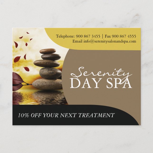 Cartão Postal Cartão-postal de propaganda salão e spa (Frente)