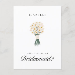 Cartão Postal Cartão-postal de Proposta de Bridesmaid White Dais