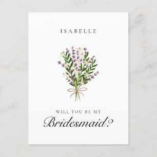 Cartão Postal Cartão-postal de Proposta de Lavanda Floral Bunch