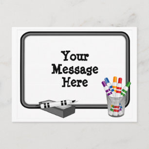 Cartão Postal Cartão-postal de quadro branco