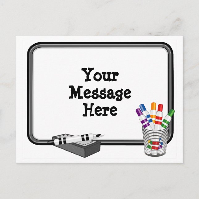 Cartão Postal Cartão-postal de quadro branco (Frente)