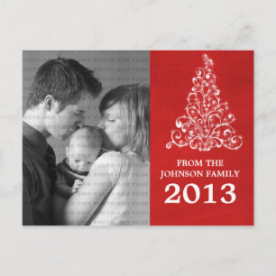Cartão Postal Cartão-postal de quadro de árvore de cinza Sparkle