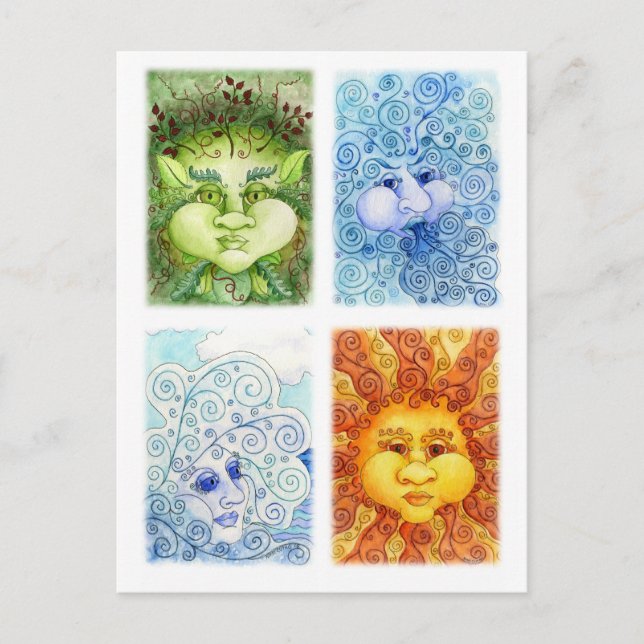 Cartão Postal Cartão-postal de quatro elementos (Frente)