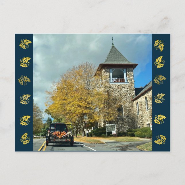 Cartão Postal Cartão-postal de queda de entrega de pumpkin (Frente)