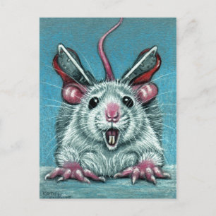 Cartão Postal Cartão-postal de Rato Caiu no Gelo