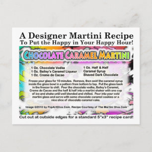 Cartão Postal Cartão-postal de recebimento Caramel Martini Choco