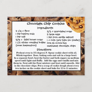 Cartão Postal Cartão-postal de recebimento de cookies de chocol