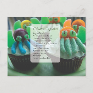 Cartão Postal Cartão-postal de recebimento de Cupcakes Cthulhu
