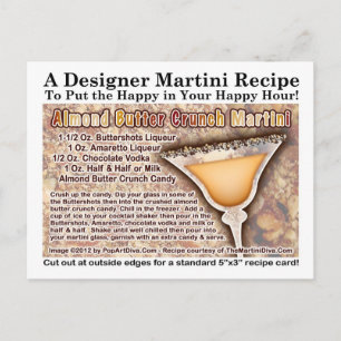 Cartão Postal Cartão-postal de recebimento de Martini com botão 