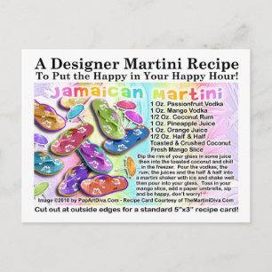 Cartão Postal Cartão-postal de recebimento de Martini tropical j
