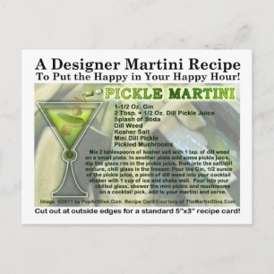 Cartão Postal Cartão-postal de recebimento de picles Martini