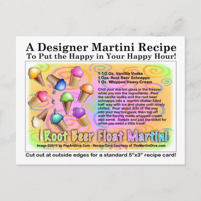 Cartão Postal Cartão-postal de recebimento de Sorvete flutuante  (Frente)