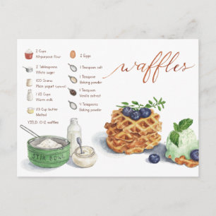 Cartão Postal Cartão-postal de recebimento de waffles