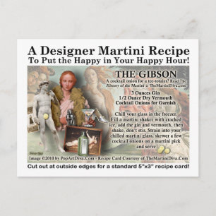 Cartão Postal Cartão-postal de recebimento Gibson Martini