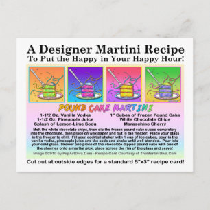 Cartão Postal Cartão-postal de recebimento Martini de bolo de li