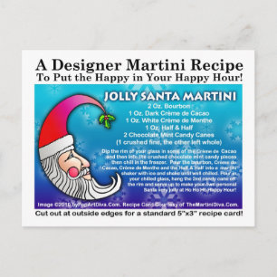 Cartão Postal Cartão-postal de recebimento Martini de Natal dos