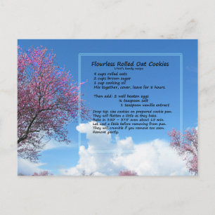 Cartão Postal Cartão-postal de Receita de Oat Cookie sem Fôleg