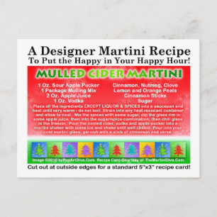Cartão Postal Cartão-postal de Receita Martini de Cavalo Múltipl
