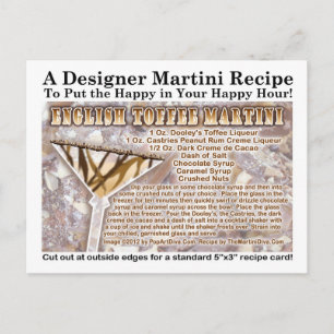 Cartão Postal Cartão-postal de Receita Martini do Café Inglês