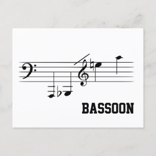 Cartão Postal Cartão-postal de Reprodução de Bassoon