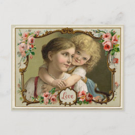 Cartão Postal Cartão-postal de reprodução de imagem com amor de