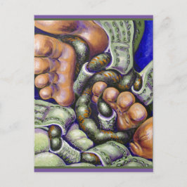 Cartão Postal Cartão-postal de sapatos e dedos