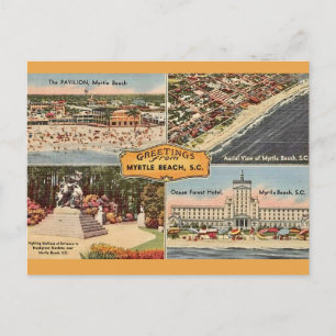 Cartão Postal Cartão-postal de saudação cênica Myrtle Beach