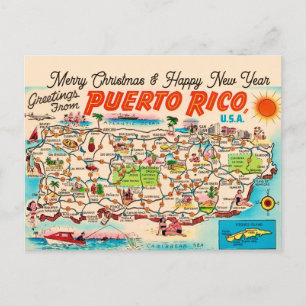 Cartão Postal Cartão-postal de saudação de Natal em Porto Rico