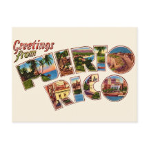 Cartão-postal de Saudações de Porto Rico