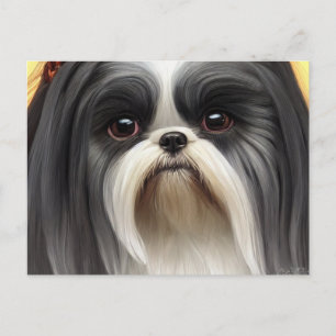 Cartão Postal Cartão-postal de saudações Shih Tzu