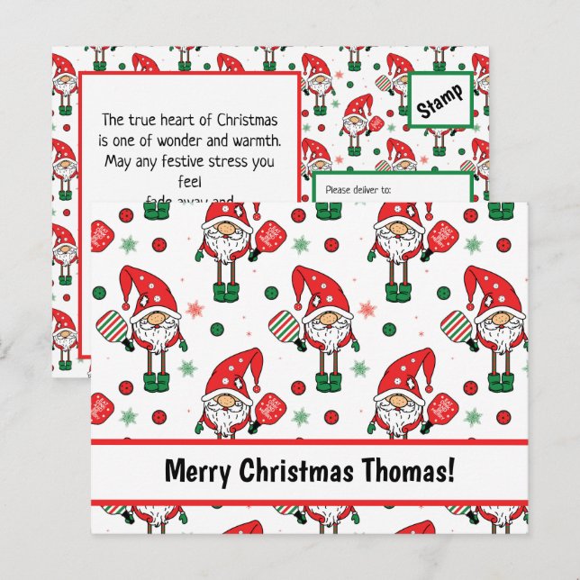 Cartão Postal Cartão-postal de seleção de Natal (Frente/Verso)