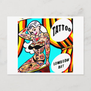 Cartão Postal cartão-postal de senhora tatuada