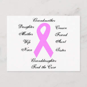 Cartão Postal Cartão-postal de sensibilização para o Cancer d