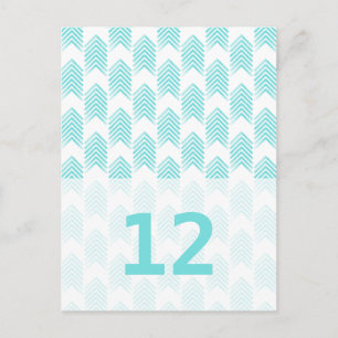 Cartão Postal Cartão-postal de Setas Tribais Turquesa