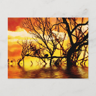 Cartão Postal Cartão-postal de silhueta emaranhado