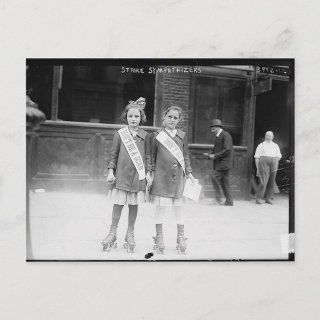 Cartão Postal Cartão-postal de simpatizantes de greve (Frente)