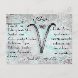 Cartão Postal Cartão-postal de Sinal Horoscópio Aires