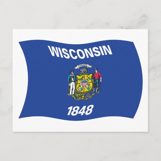 Cartão Postal Cartão-postal de Sinalizador de Wisconsin (Frente)