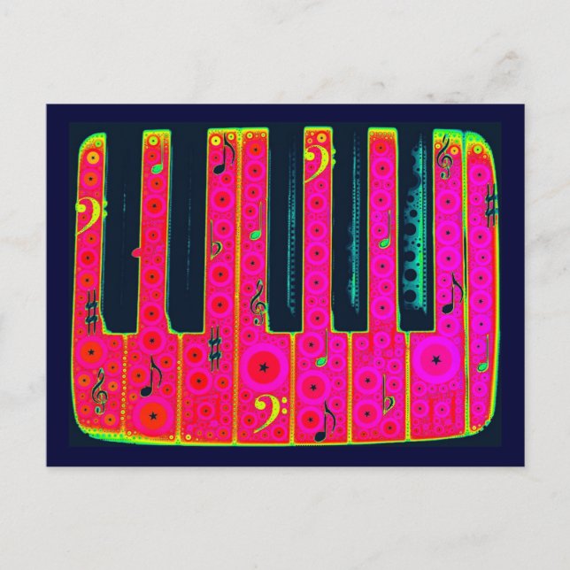Cartão Postal Cartão-postal de teclas elétricas (Frente)