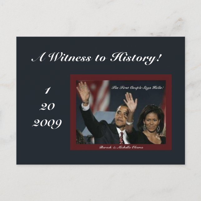 Cartão Postal Cartão-postal de Testemunha para História (Frente)