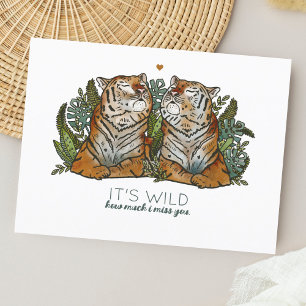 Cartão Postal Cartão-postal de Tigres Bonitos que Não Conseguem