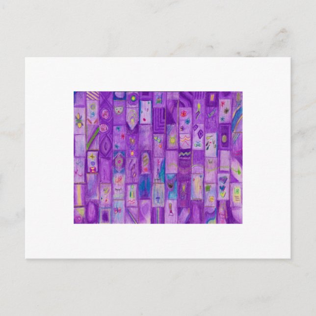 Cartão Postal Cartão-postal de tijolos roxos macios (Frente)