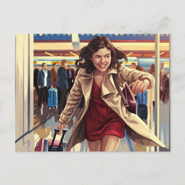 Cartão Postal Cartão-postal de Trabalho de arte de voo (Frente)