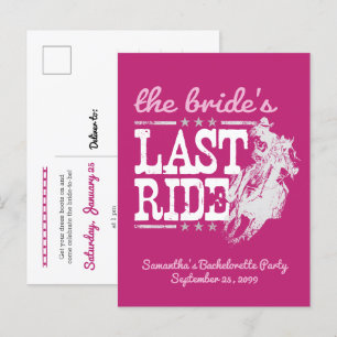 Cartão Postal Cartão-postal de última viagem da noiva